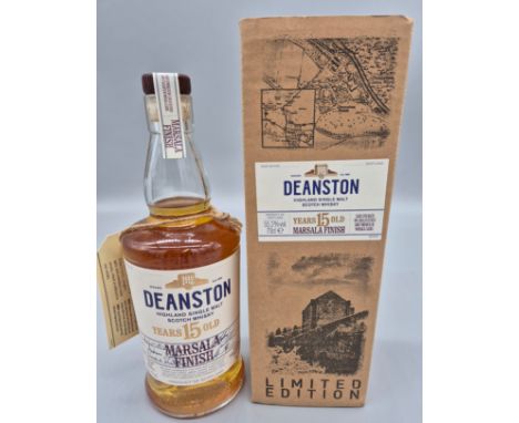 Botting of Deanston Highland Single Malt Scotch Whisky years 15 old. Full, sealed and boxed.
