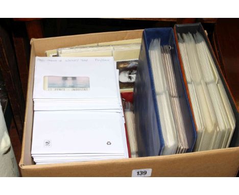 Large collection of Post Office cards and five postcard albums
