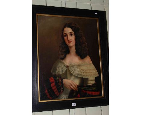 Portrait of a young lady, framed