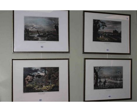 After R. Howell, set of four coloured shooting prints