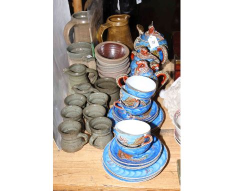 Oriental eggshell tea service, Studio pottery, World Cup 66 souvenir programme, etc