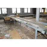 Motorized Exit Belt Conveyor, 12 in. Wide x 20 ft. Length, Single Phase Motor
