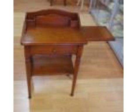 Brigitte Forestier cherrywood telephone table with slide out shelf to side, 54.5cm wide, 37.5cm deep, 87cm high