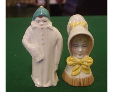Two Royal Worcester candle snuffers Toddie & Young Girl, 10cm high (tallest) approx