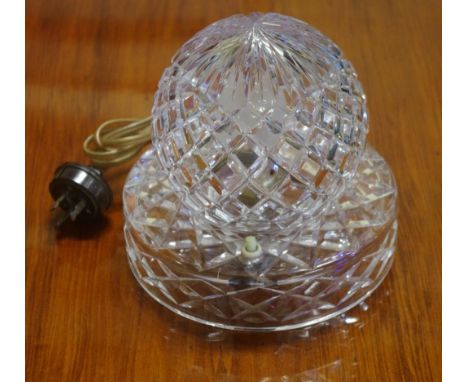 Cut crystal table lamp 17cm high approx.