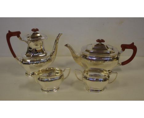 Mappin and Webb sterling silver coffee/tea set hallmarked Sheffield 1988, 1800 grams approx.