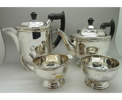 A Viners four piece plated tea service