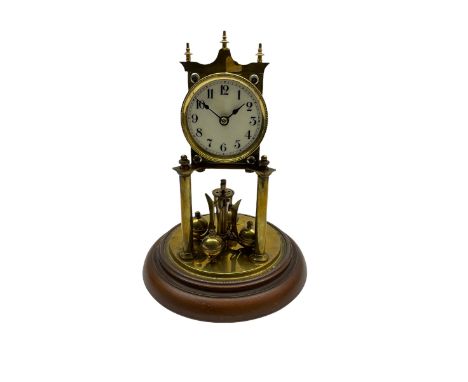 A German torsion pendulum clock by Jahresuhrenfabrik (August Schatz & Söhne), Triberg, Germany, early 20th century with a thr