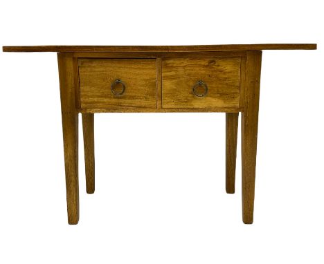 Hardwood console table, fitted with two drawersDimensions: Height:&nbsp;75cm&nbsp; Length/Width:&nbsp;120cm&nbsp; Depth/Diame