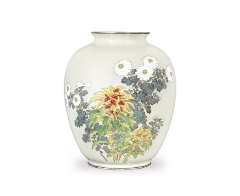 ANDO JUBEI COMPANYA Cloisonné-Enamel Baluster Vase Meiji (1868-1912) or Taisho (1912-1926) era, early 20th centuryWorked in s