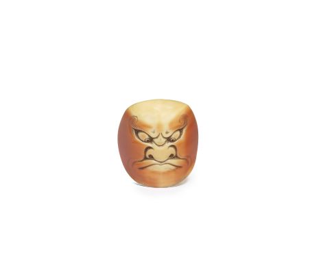 A HORNBILL NETSUKE OF A BUAKU MASKBy Kokeisai Sansho (1871-1926), Osaka, Meiji era (1868-1912), late 19th centuryThe mask wit