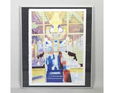Glynn Boyd Harte, 1948-2003, Interior at Elena's, coloured lithograph, signed in in pencil to the margin and numbered 110/150