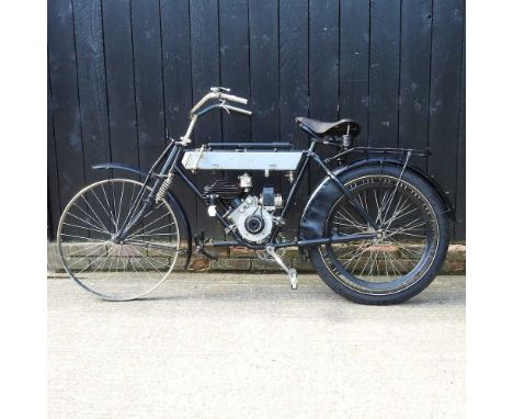 An early 20th century Motosacoche motor cycle, circa 1915. Accompanied by a log book dated 1920. This design appears to preda