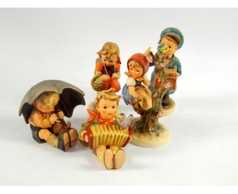 Hummel figures, including Umbrella Boy, Apple Tree Boy and Apple Tree Girl, (9).