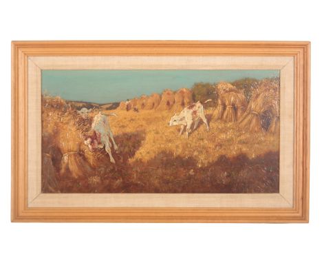 TOM LLOYD (1849-1910) 'Who's Left the Gate Open?' signed and titled verso, oil on panel with impasto, 24cm x 44cmProvenance: 