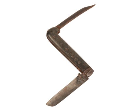 A BOER WAR POCKET KNIFE the steel blade by Huntley of Sheffield, the horn grip branded RFA 43294, 12.5cm long (closed)Note: Y