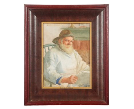 FREDRICK JAMES MCNAMARA EVANS (1859-c.1929) A portrait of a Cornish gentlemansigned lower right, watercolour, 25cm x 18cm