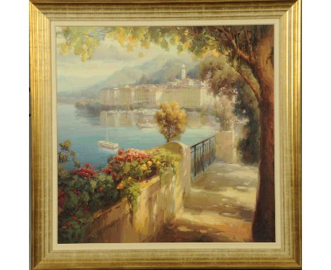 A print "Portofino Light".  88 cm x 88 cm.