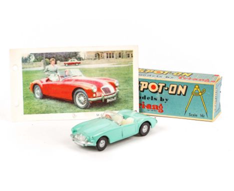 Spot-On MGA Convertible (104). An example in light green with cream interior. Boxed, minor wear. Vehicle VGC minor chips only