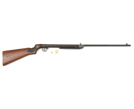 A .177” pre war BSA break action air rifle,  41½” overall, barrel 18½”, number 6173 (1935). GWO & basically GC (no markings v