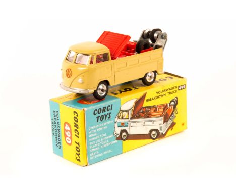 Corgi Toys Volkswagen Breakdown Truck (490). An earlier example with smooth wheels and without Breakdown label to doors. Fini