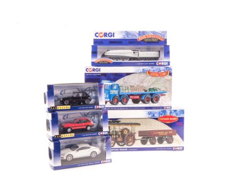 A quantity of recently produced Corgi (Hornby Hobbies) vehicles. 2x Hauliers of Renown series; a Guy Warrior 8-wheel platform