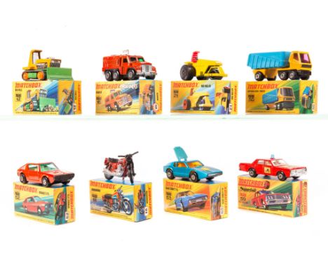 20 Matchbox Superfast. No.12 Big Bull, No.16 Badger, No.17 The Londoner, No.18 Hondarora, No.21 Rod Roller, No.24 Team Matchb