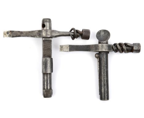 A combination tool for the Enfield rifle,  with oil bottle, nipple key, pricker, worm and screwdriver (Blackmore p 240 centre