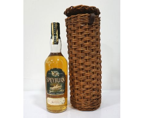 SPEYBURN 25YOSpeyburn 25 Year Old Single Malt Scotch Whisky.  70cl.  63.5% abv.  An extremely high abv single cask bottling f