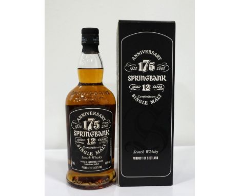 SPRINGBANK 12YO - 175TH ANNIVERSARYTo celebrate the distillery's 175th Anniversary in 2003, Springbank released this 12 year 