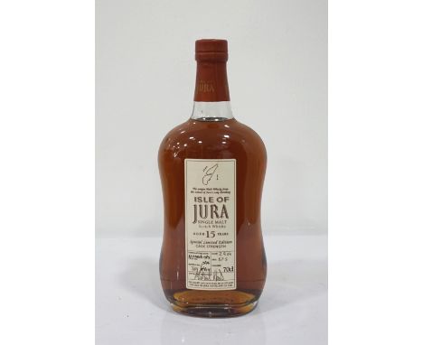 ISLE OF JURA 15YO LIMITED EDITIONA special limited edition bottle of Isle of Jura 15 Year Old Cask Strength Single Malt Scotc