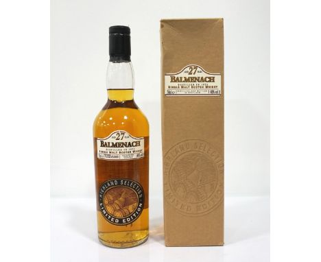 BALMENACH 27 YEAR OLD - 1973A limited edition Balmenach Single Malt Scotch Whisky bottled at 27 years old.  70cl.  46% abv.  