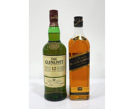 PAIR OF SCOTCH WHISKIESA brace of whisky, comprising: THE GLENLIVET 12 YEAR OLD Single Malt Scotch Whiskies.  70cl.  40% abv.