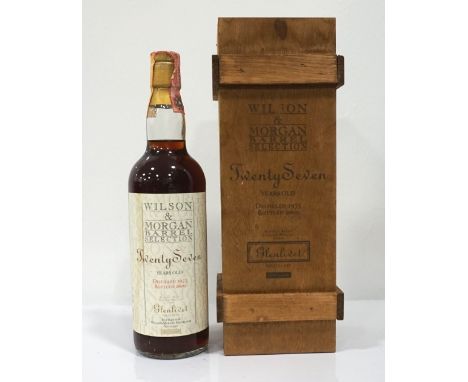 GLENLIVET 27YO 1973 - WILSON & MORGANA rare bottle of Glenlivet 27 Year Old Single Malt Scotch Whisky bottled by Wilson & Mor