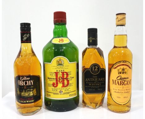 SELECTION OF FOUR BOTTLES OF SCOTCH WHISKYA selection of four bottles comprising: J&B RARE BLENDED SCOTCH WHISKY.  1.75 Litre