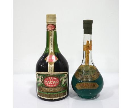 PAIR OF VINTAGE LIQUEURSA pair of vintage liqueurs from the 1950's/ 1960's, comprising: CUSENIER CREME DE CACAO A LA VANILLE.