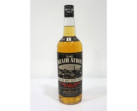 THE BLAIR ATHOL 8YO CIRCA 1970"A De Luxe Highland Malt Scotch Whisky from The House Of Bell's".  26 2/3 Fl. Oz.  70 Proof.  O