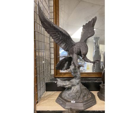 BRONZE EAGLE ON STAND - 83 CMS (H)