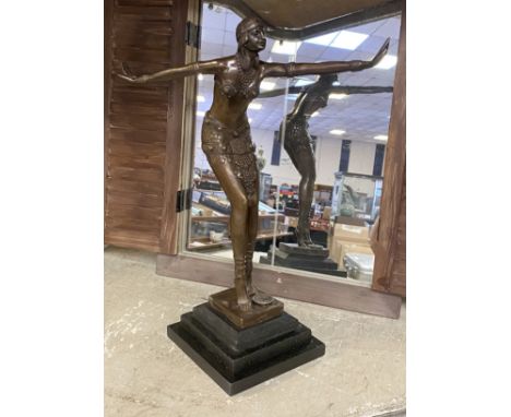 BRONZE DECO STYLE GIRL