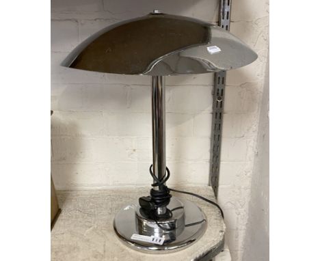 RETRO CHROME LUMINOR 70S MUSHROOM LAMP IN WORKING ORDER - 50CMS (H) APPROX