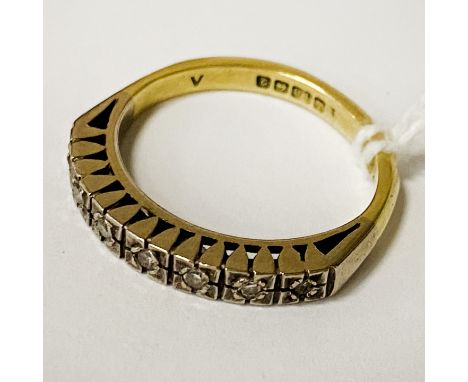 18CT DIAMOND ETERNITY RING SIZE K/L 4 GRAMS APPROX