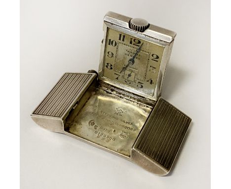 HERMES TAVANNES SILVER BELT BUCKLE GOLFERS WATCH 1930S