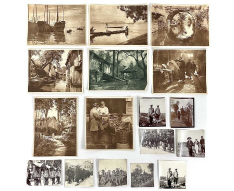 A collection of early 20th century photographs of China.. Seventeen photographs, depicting life in China including street sce