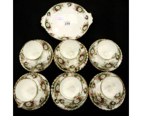 Royal Albert Celebration pattern tea service(19). P&amp;P Group 3 (£25+VAT for the first lot and £5+VAT for subsequent lots) 