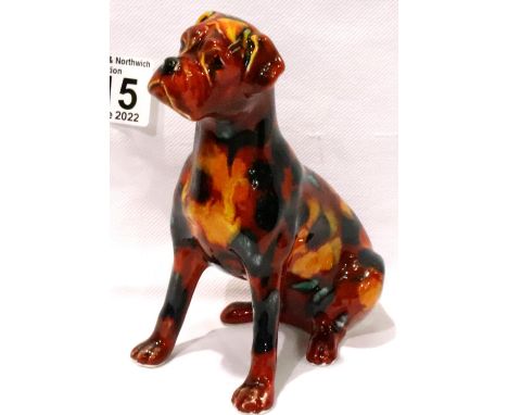 Anita Harris Boxer Dog, signed in gold, H: 12 cm. No cracks, chips or visible restoration. P&amp;P Group 1 (£14+VAT for the f