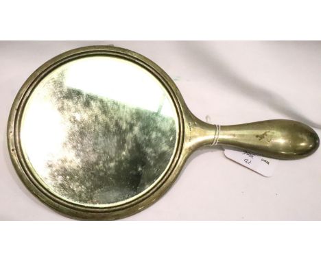 Hallmarked silver dressing table mirror, L: 35 cm. P&amp;P Group 1 (£14+VAT for the first lot and £1+VAT for subsequent lots)