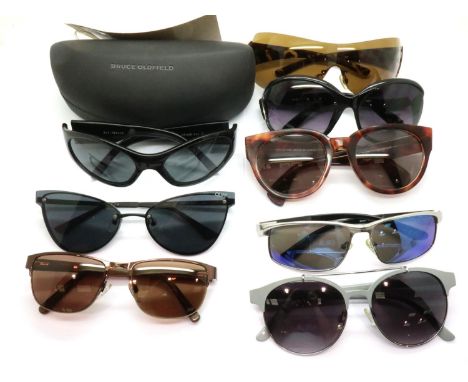 Eight pairs of sunglasses and one case to include Cutler &amp; Gross, Quay, Jill Stewart, NYS and Nanette Lepore. P&amp;P Gro