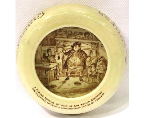 Original Guinness pub ash tray by Ashtead potters, D: 8 cm. P&amp;P Group 1 (£14+VAT for the first lot and £1+VAT for subsequ