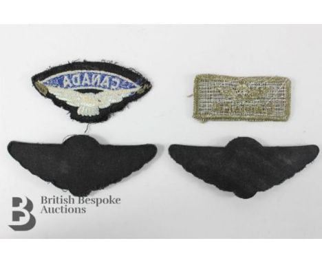 Royal Air Force, Army and Air Training Corps insignia and metal badges, brass belt buckle together with a quantity of cloth i