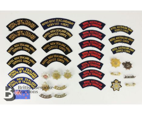 Colonial Army Service Corps - collection of Australian and New Zealand Army Service Corps insignia of various periods, both c
